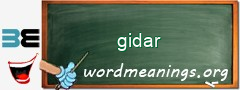 WordMeaning blackboard for gidar